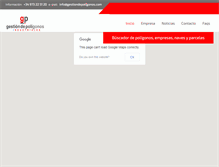 Tablet Screenshot of gestiondepoligonos.com